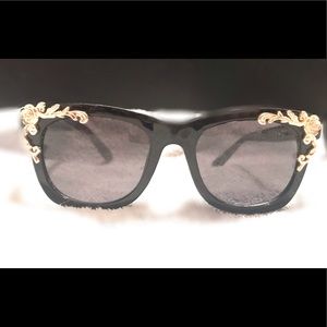 Black and Gold Sunglasses